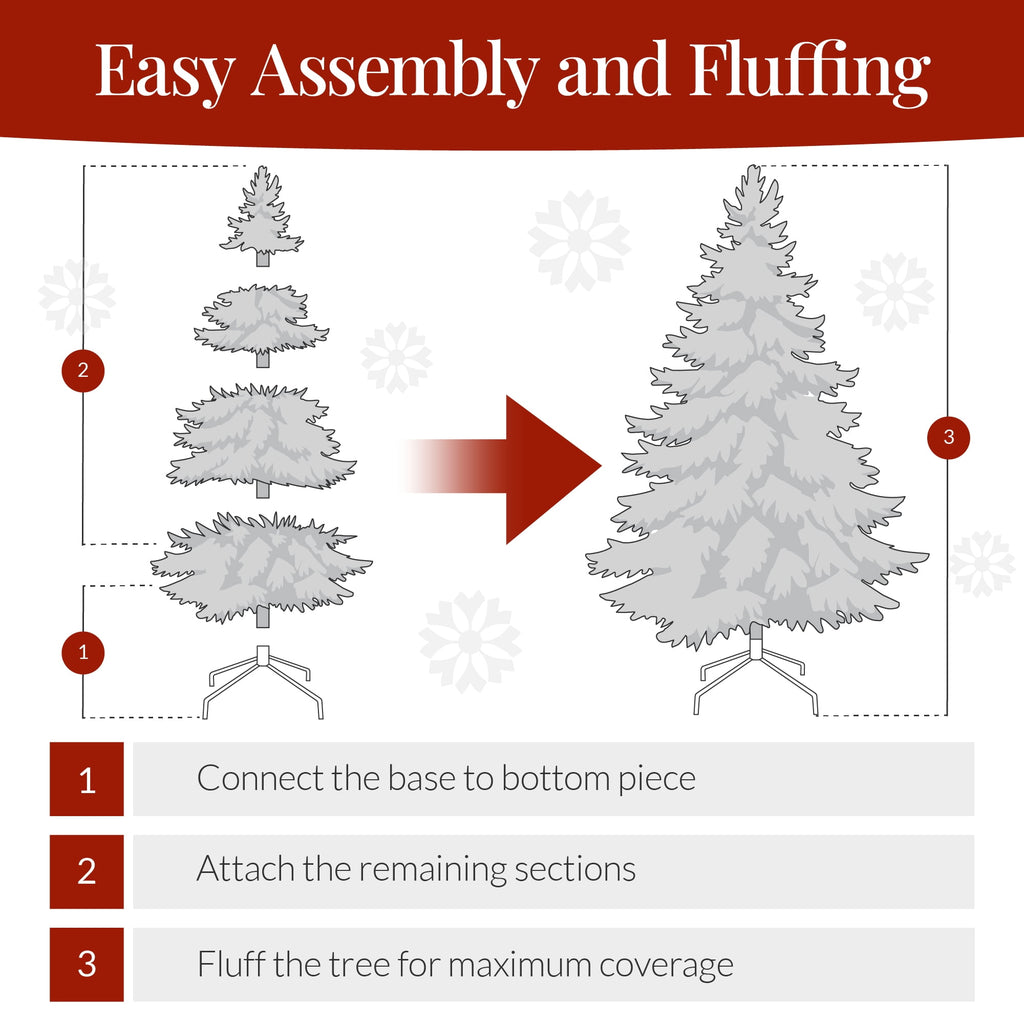 Best Choice Products Artificial Christmas Tree, 9ft Premium Unlit Pine Design, Dense Branches w/Easy Assembly - Pink