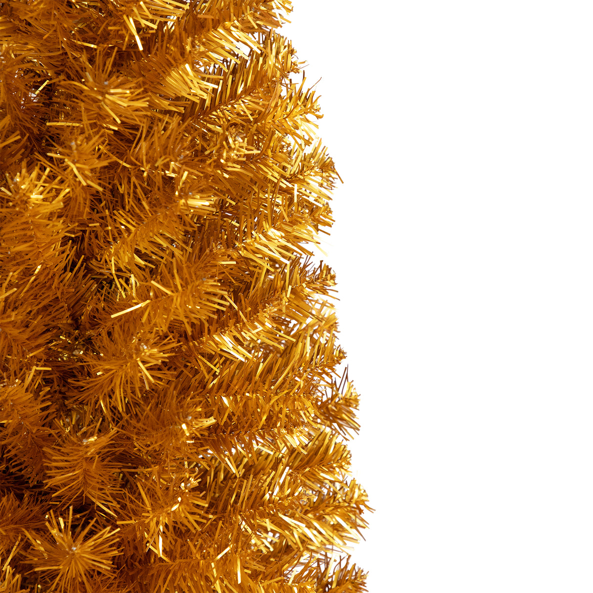 Northlight Pencil Gold Tinsel Artificial Christmas Tree - 6' - Unlit