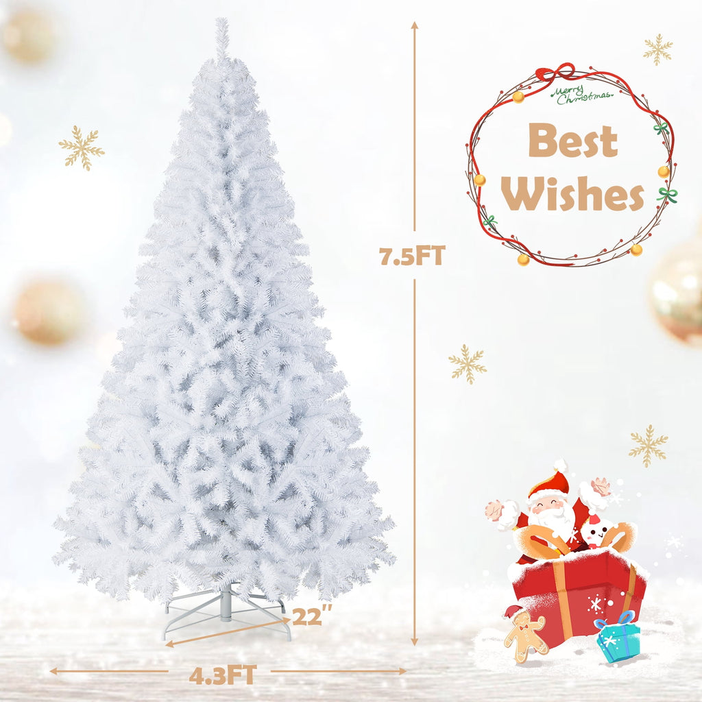 Costway 9Ft Hinged Artificial Christmas Tree Pine Tree 2132 Tips Metal