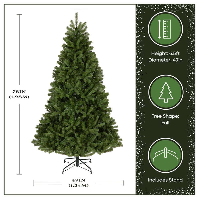 National Tree Company 7.5 ft. Feel Real® Douglas Fir Artificial Downswept Christmas Tree, Full, Green, Includes Stand