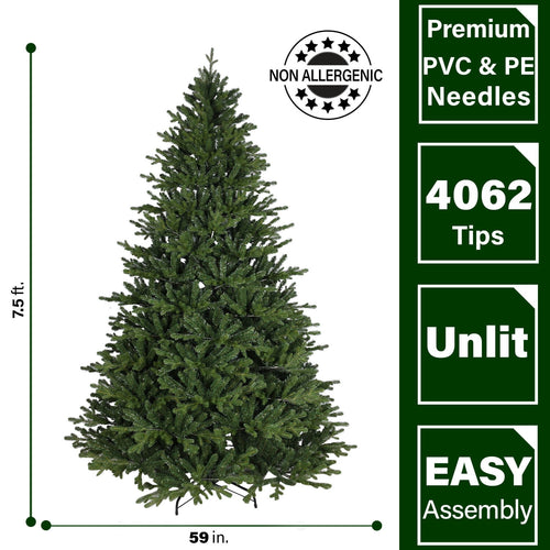 Fraser Hill Farm 7.5 ft. Oregon Pine Christmas Tree, FFOP075-0GR