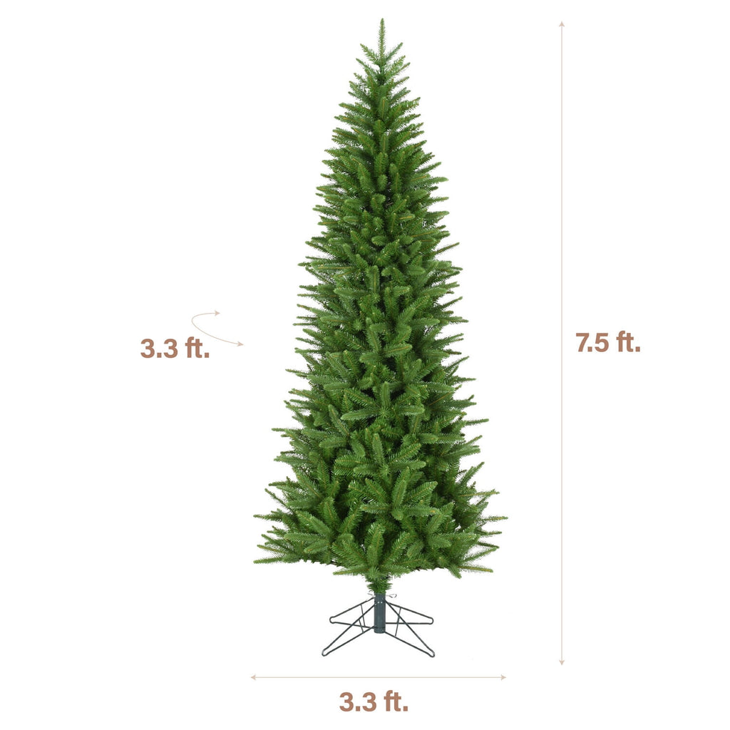 Fraser Hill Farm 7.5 ft. Winter Falls Slim Christmas Tree, FFWF075-0GR