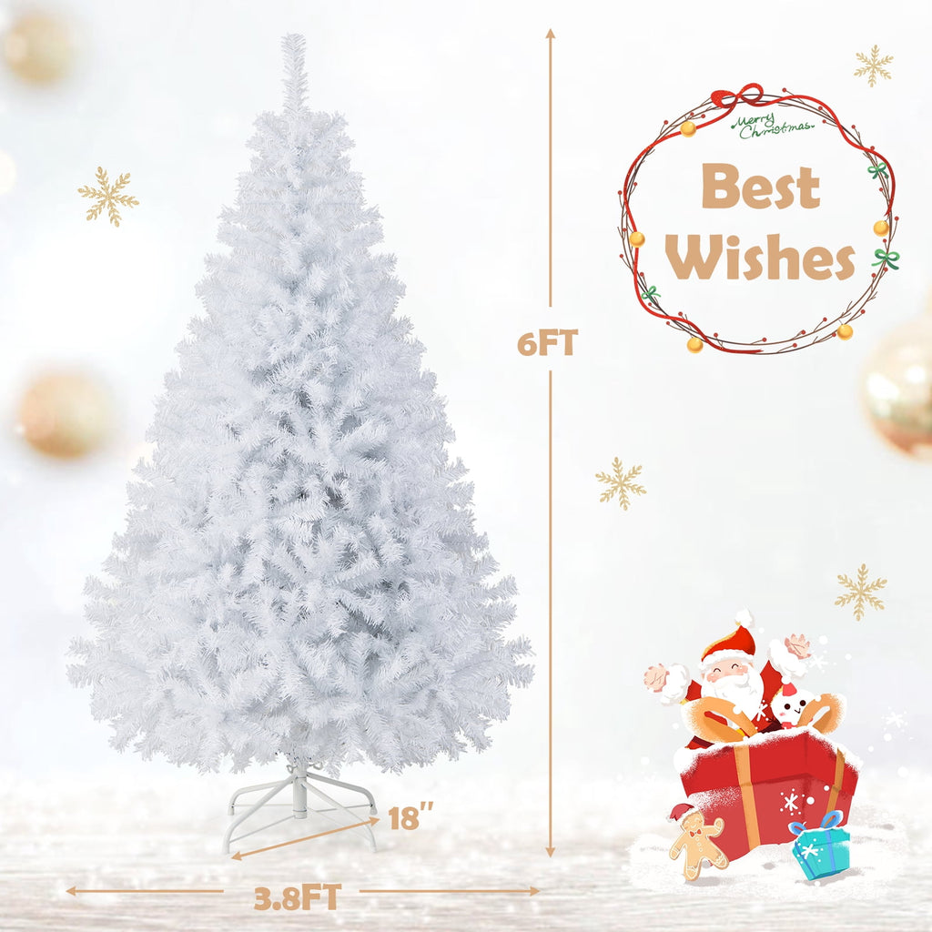 Costway 9Ft Hinged Artificial Christmas Tree Pine Tree 2132 Tips Metal