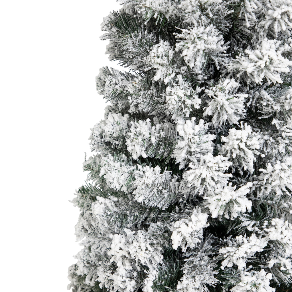 Northlight Pencil Flocked Pine Artificial Christmas Tree - 6' - Unlit