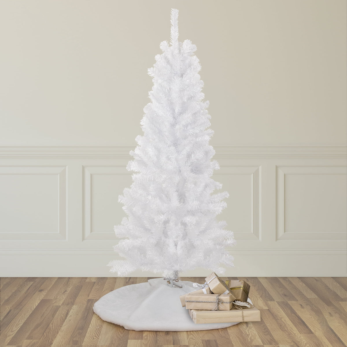 Northlight Slim White Georgian Pine Artificial Christmas Tree - 6.5' - Unlit