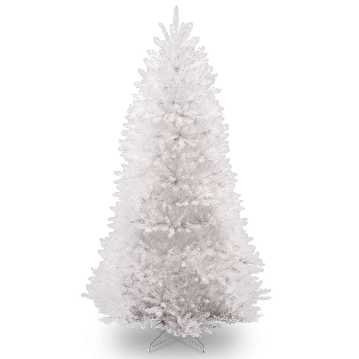 National Tree Company 6.5 ft. Artificial Dunhill Fir® Full Christmas Tree, White, Includes Stand