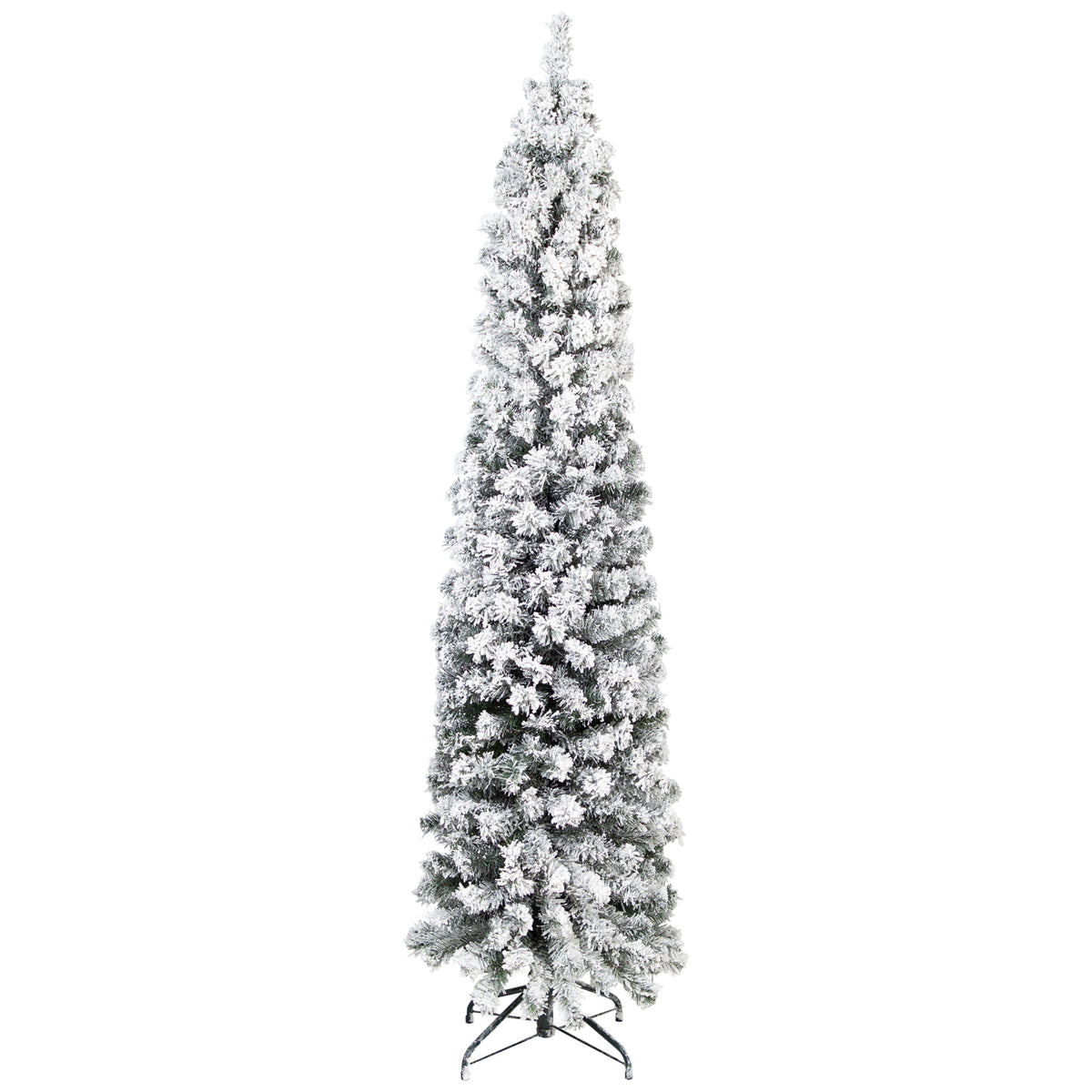 Northlight Pencil Flocked Pine Artificial Christmas Tree - 6' - Unlit
