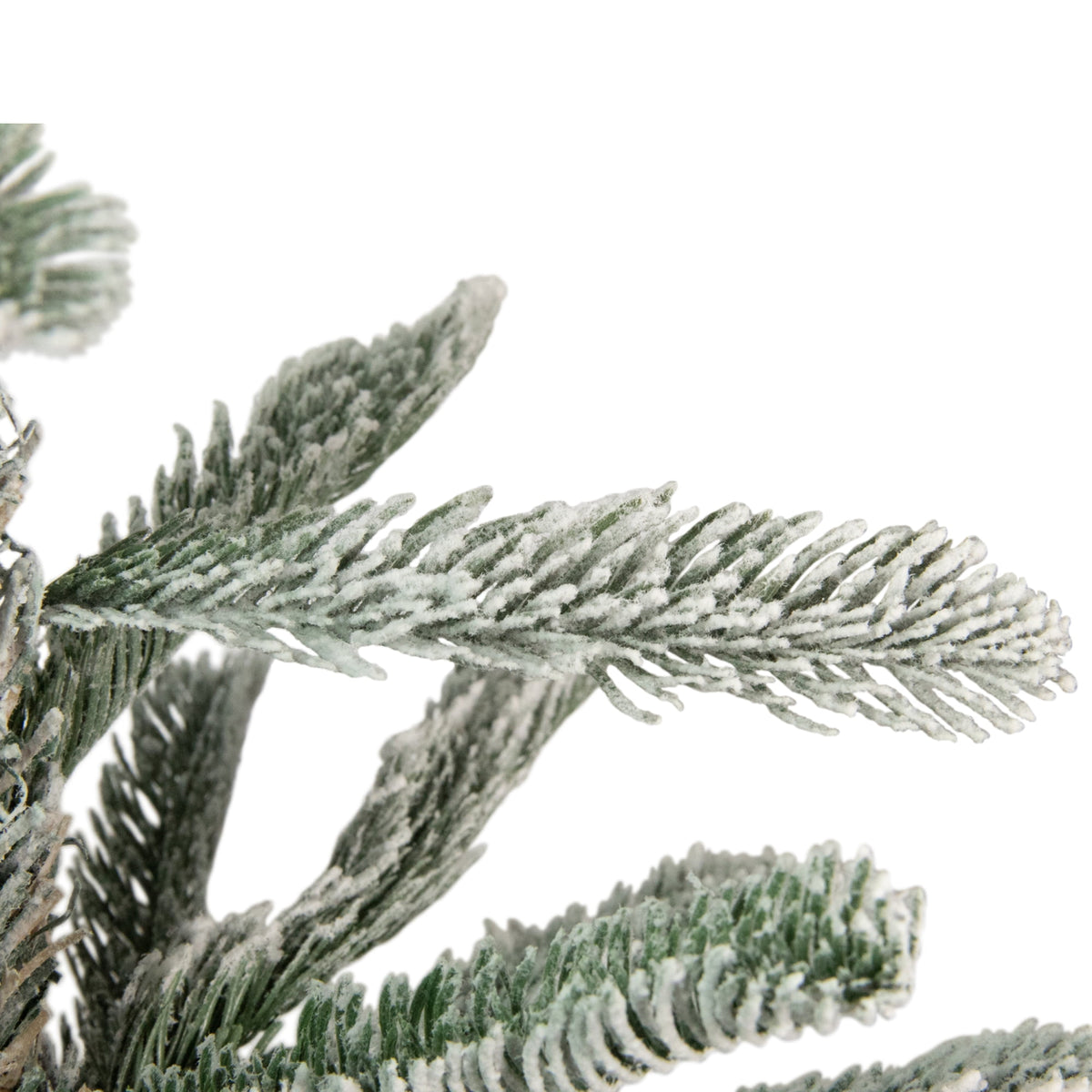 Northlight Real Touch™️ Slim Flocked Nordmann Fir Artificial Christmas Tree - 6.5' - Unlit