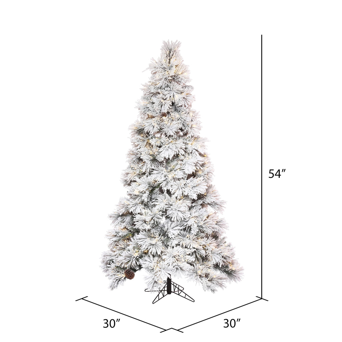 Vickerman 6.5' x 42" Flocked Atka Slim Artificial Christmas Tree, Unlit
