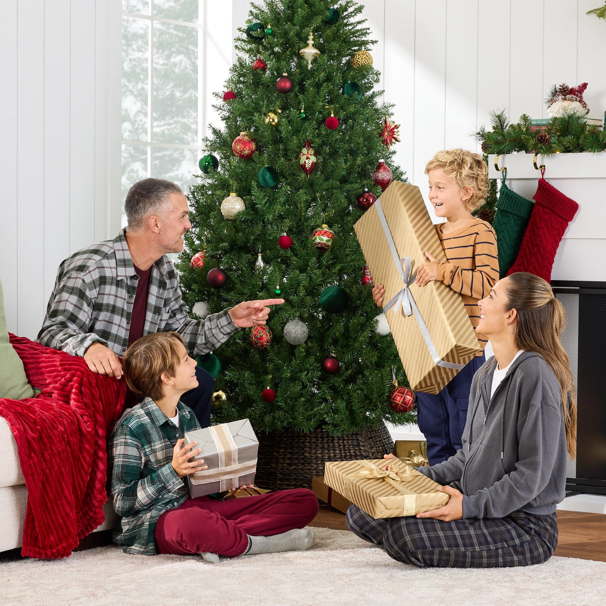 Best Choice Products 6ft Hinged Douglas Full Fir Artificial Christmas Tree Holiday Decoration w/ Foldable Metal Stand