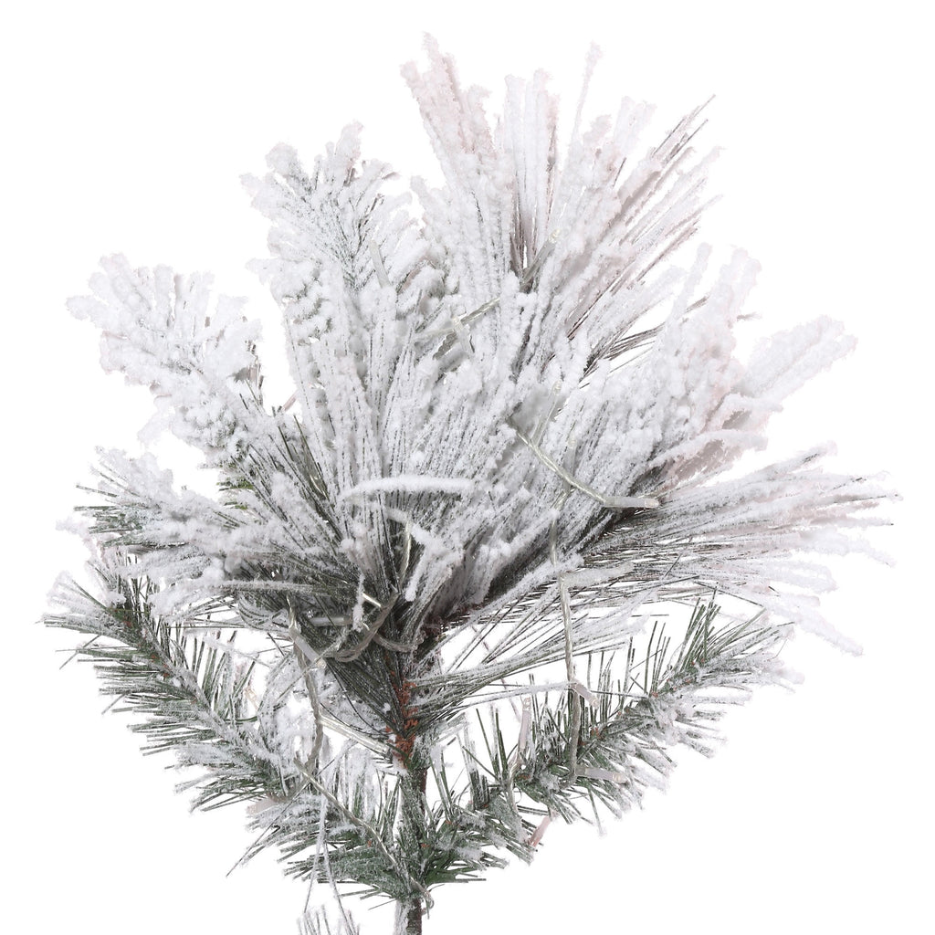 Vickerman 6.5' x 42" Flocked Atka Slim Artificial Christmas Tree, Unlit