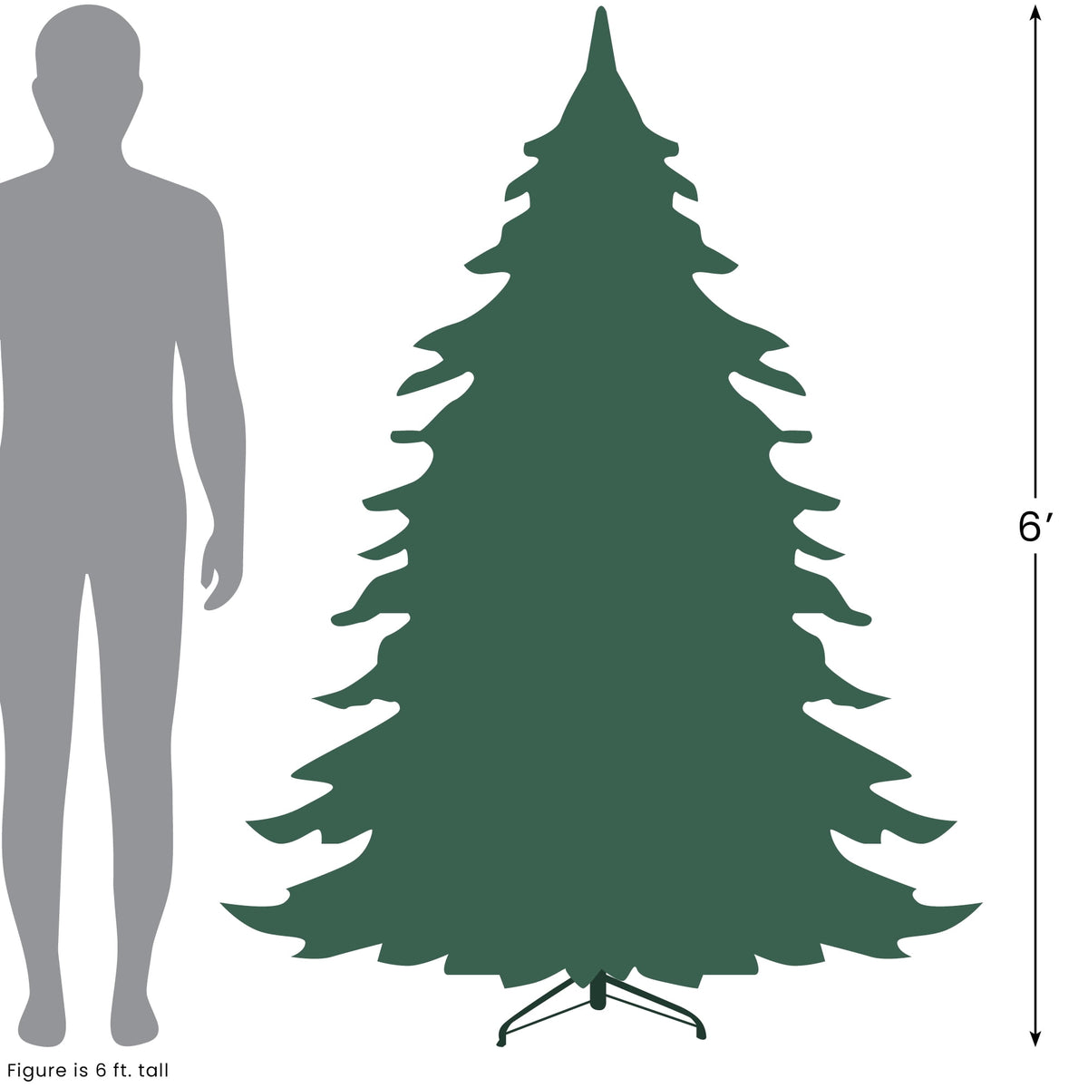 Northlight Pencil Flocked Pine Artificial Christmas Tree - 6' - Unlit