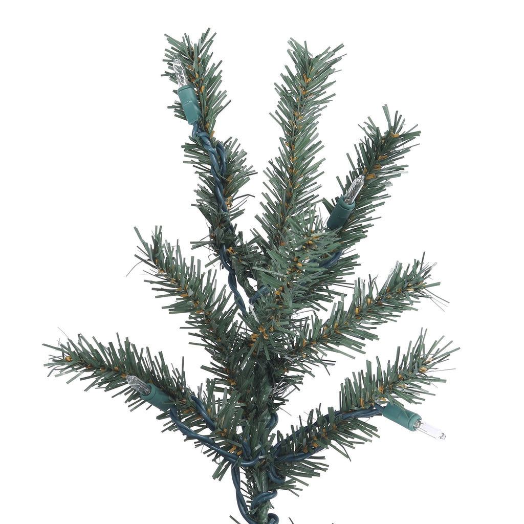 Vickerman 5' Natural Bark Alpine Artificial Christmas Tree, Warm White Dura-lit LED Lights