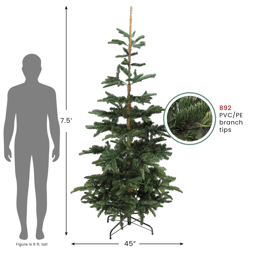 Northlight Real Touch™ Layered Nordmann Fir Artificial Christmas Tree - 7.5' - Unlit