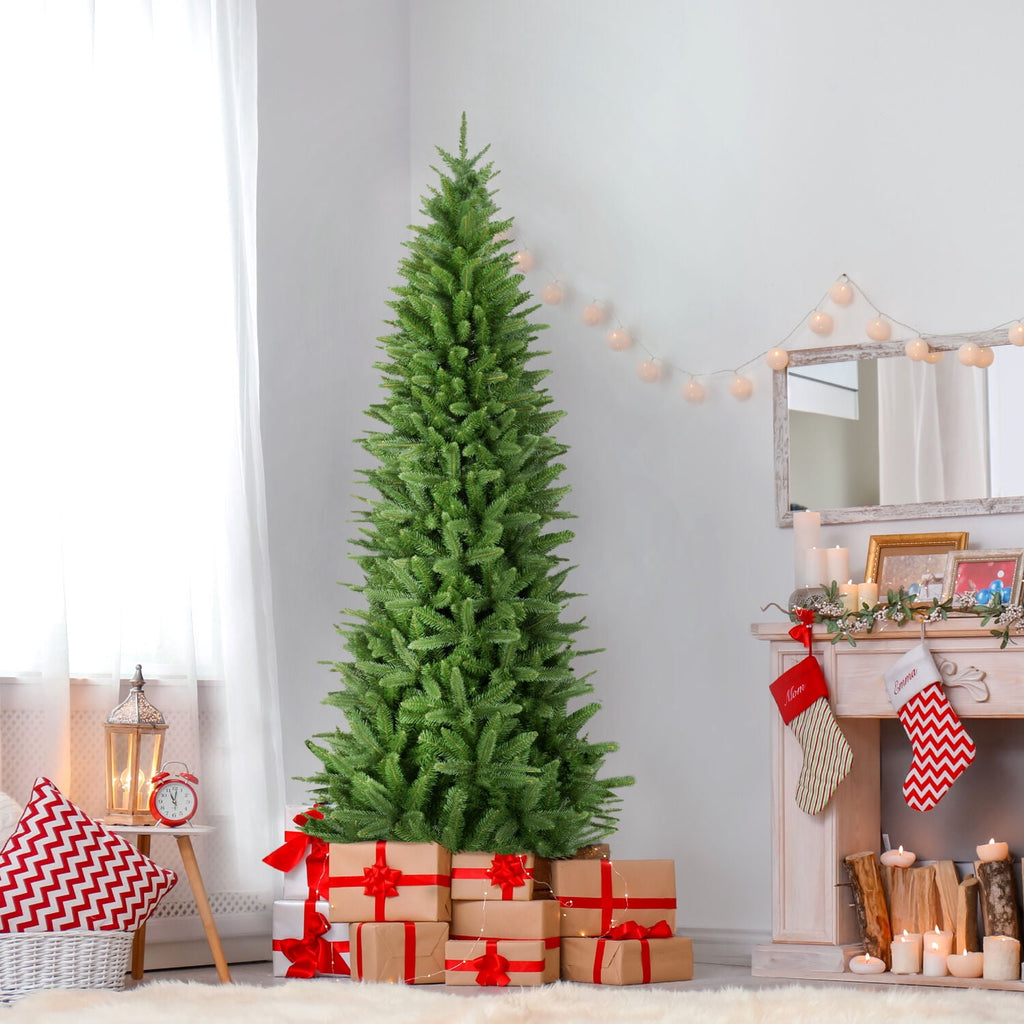 Fraser Hill Farm 7.5 ft. Winter Falls Slim Christmas Tree, FFWF075-0GR