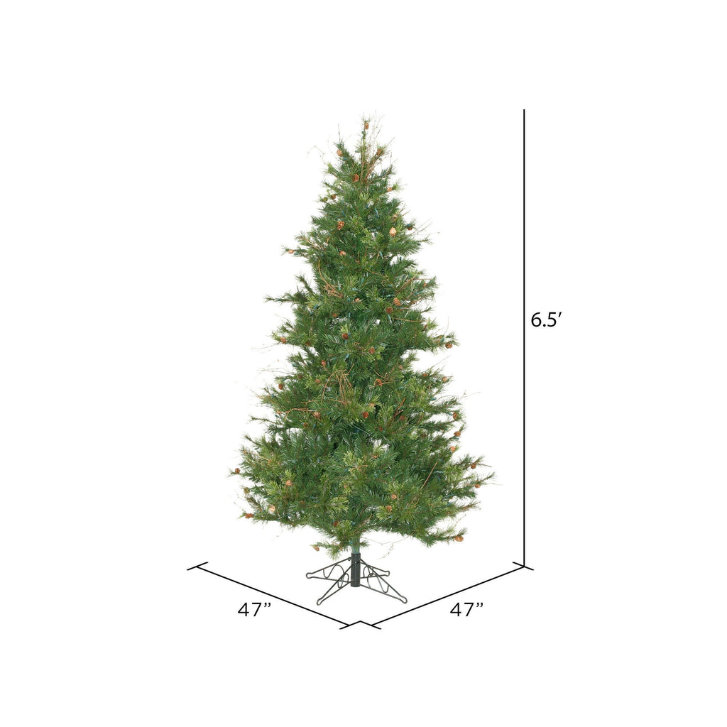 Vickerman 6.5' Mixed Country Pine Slim Artificial Christmas Tree, Unlit