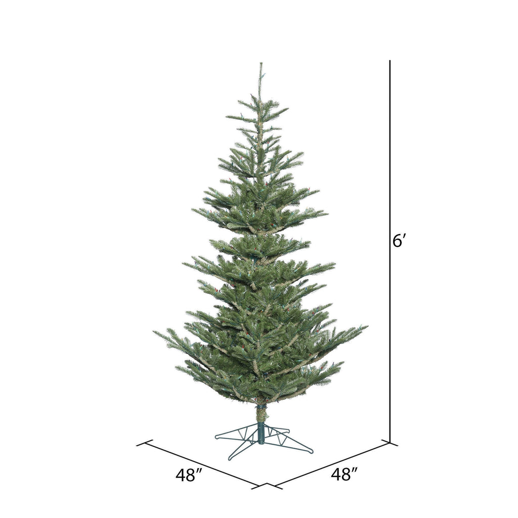 Vickerman 6' x 48" Alberta Spruce Artificial Christmas Tree, Unlit