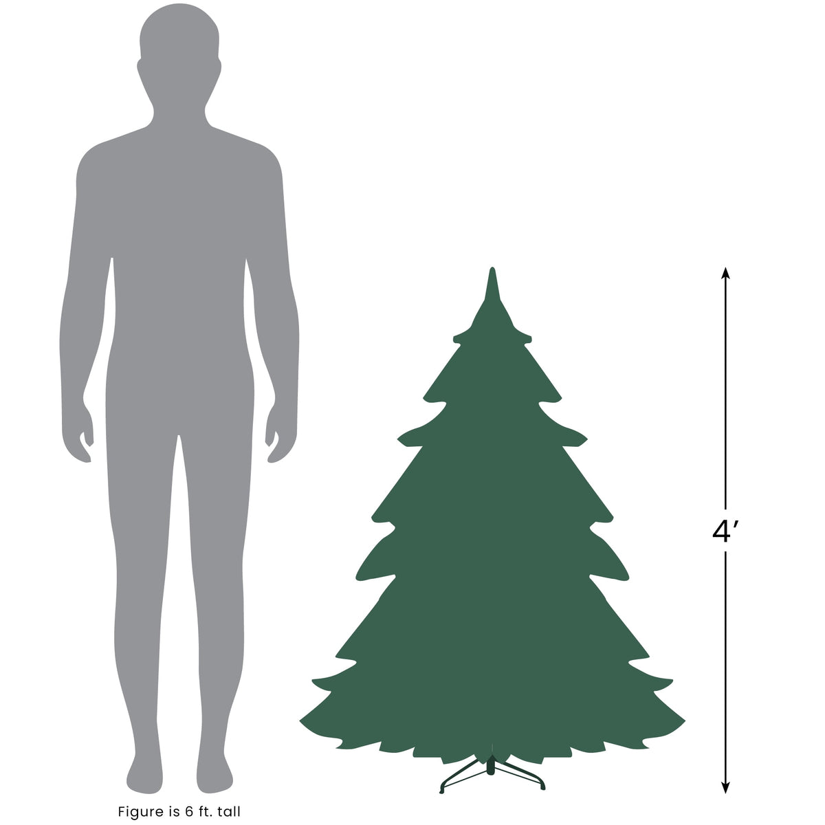 Northlight 4' Unlit Real Touch™️ Full Noble Fir Artificial Christmas Tree