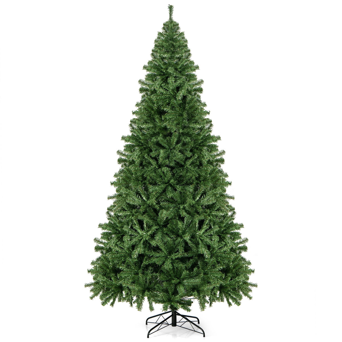 Costway 7.5FT PVC Christmas Tree 1346 Tips Hinged Solid Metal Leg