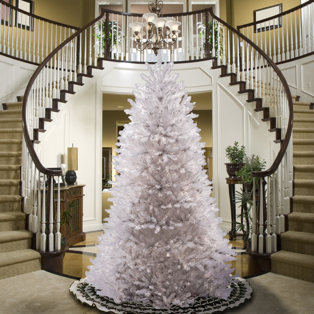 National Tree Company 6.5 ft. Artificial Dunhill Fir® Full Christmas Tree, White, Includes Stand