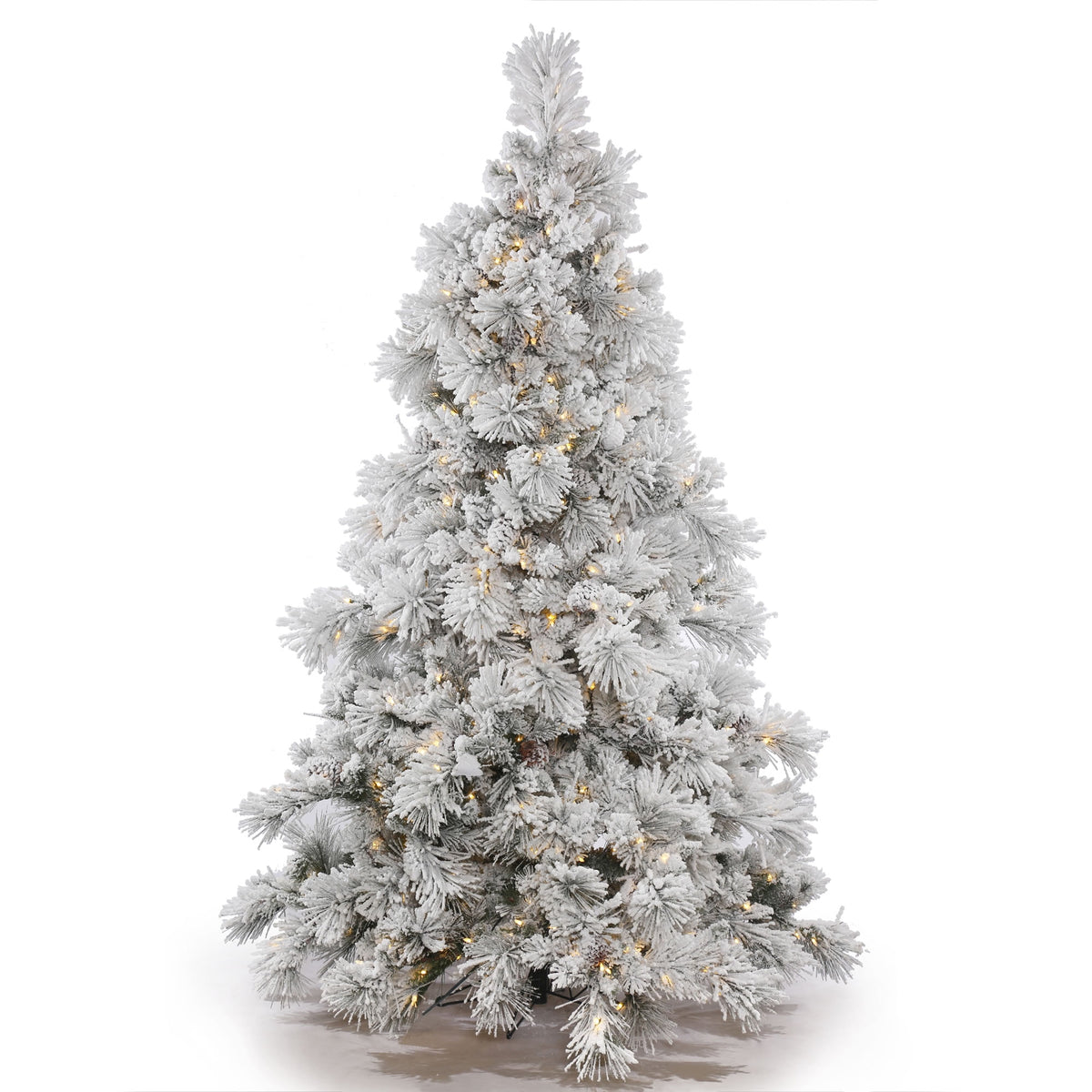 Vickerman 3.5' Flocked Alberta Artificial Christmas Tree, Warm White LED Lights