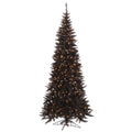 Vickerman 4.5' Black Fir Slim Artificial Christmas Tree, Warm White Dura-lit LED Lights