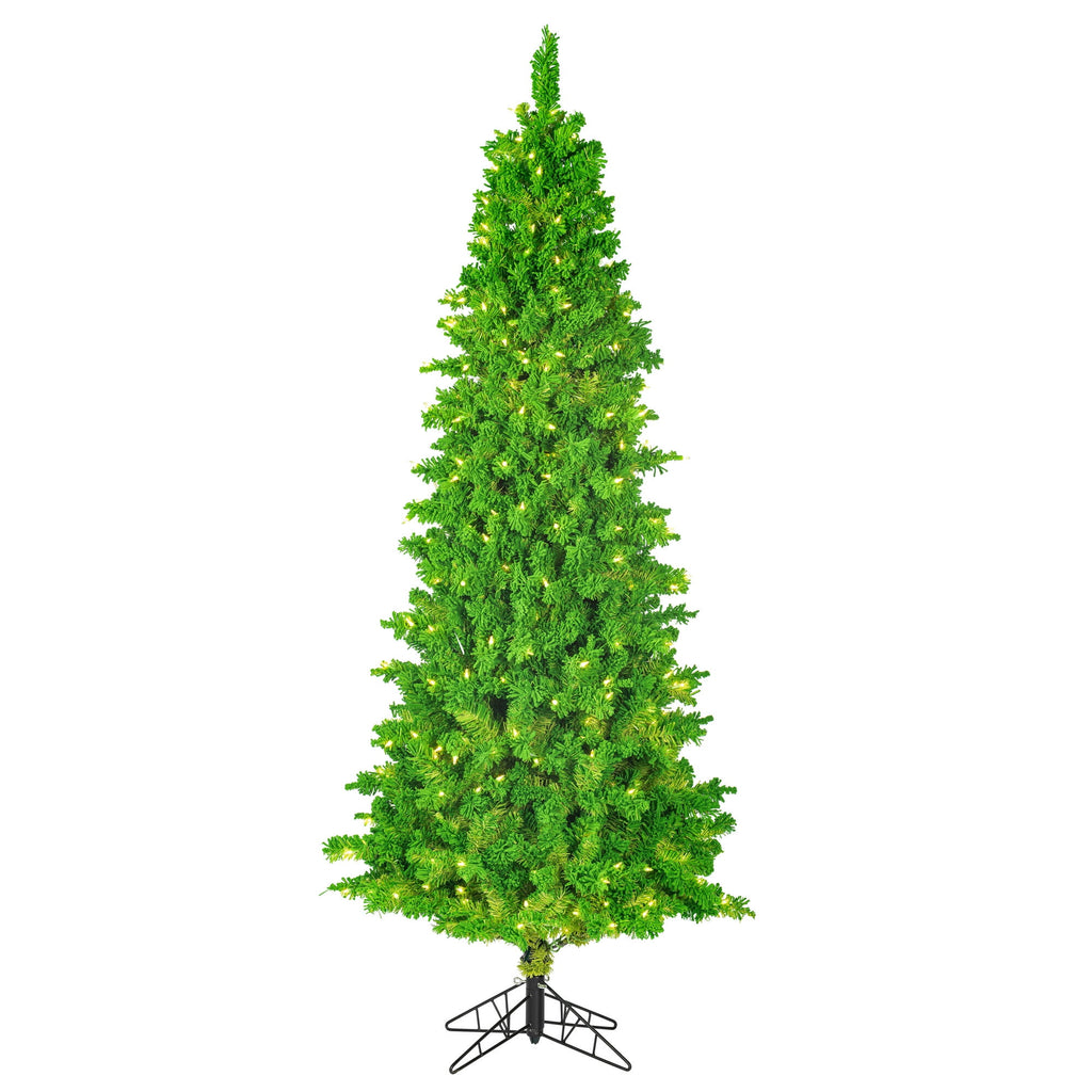 vickerman 451052 - 4.5' x 24" flocked lime green tree with 150 lime led lights christmas tree (k168548led)