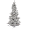 Vickerman 4.5' Silver Tinsel Fir Artificial Christmas Tree, Unlit