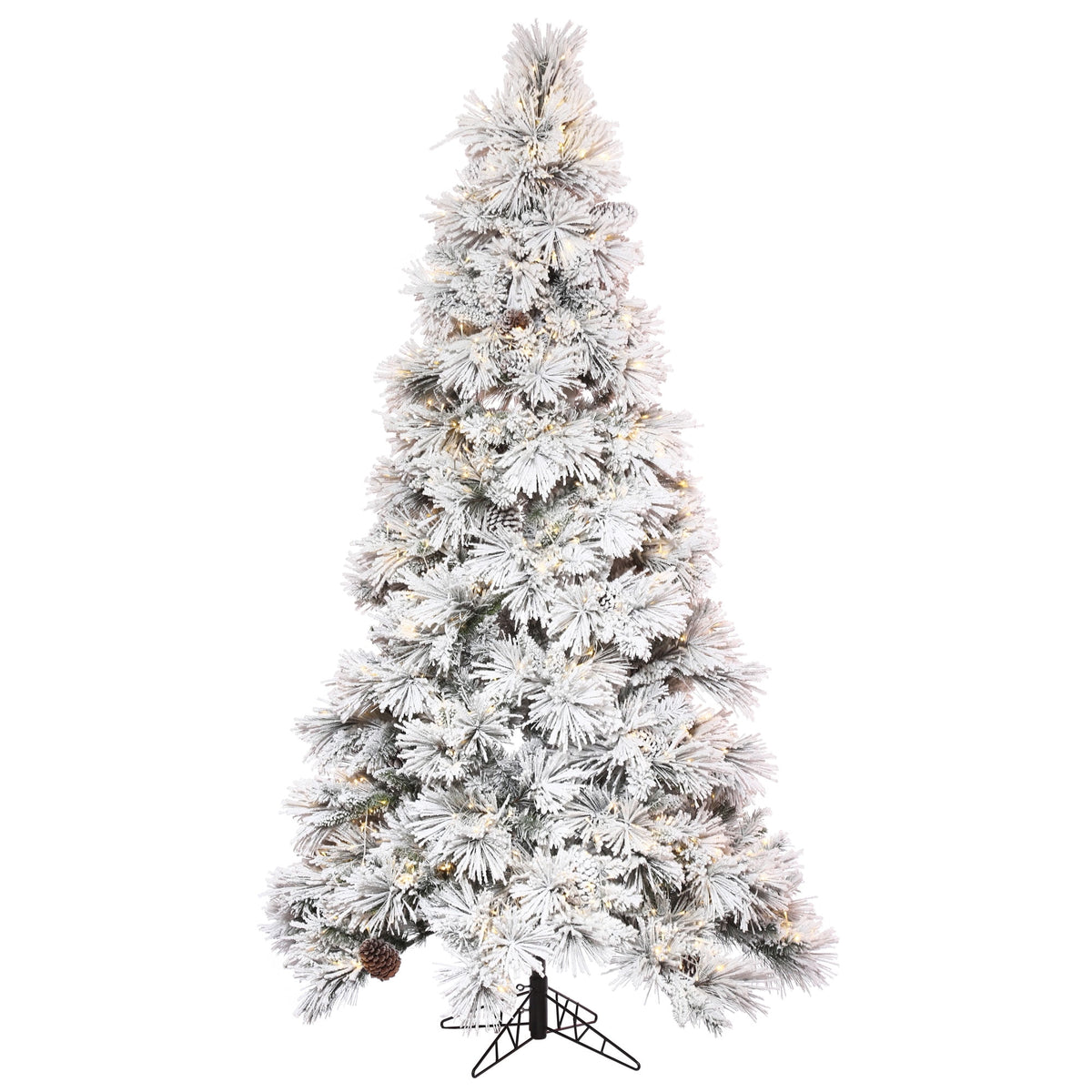 Vickerman 6.5' x 42" Flocked Atka Slim Artificial Christmas Tree, Unlit