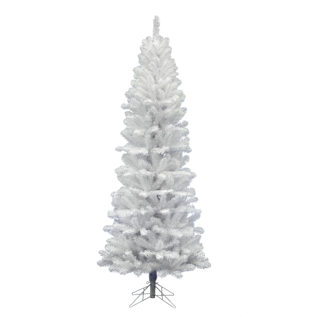 Vickerman 6.5' White Salem Pencil Pine Artificial Christmas Tree, Unlit
