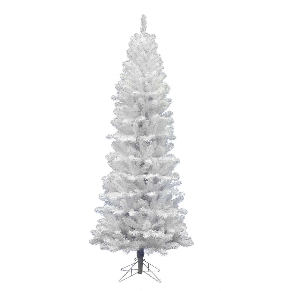 Vickerman 6.5' White Salem Pencil Pine Artificial Christmas Tree, Unlit