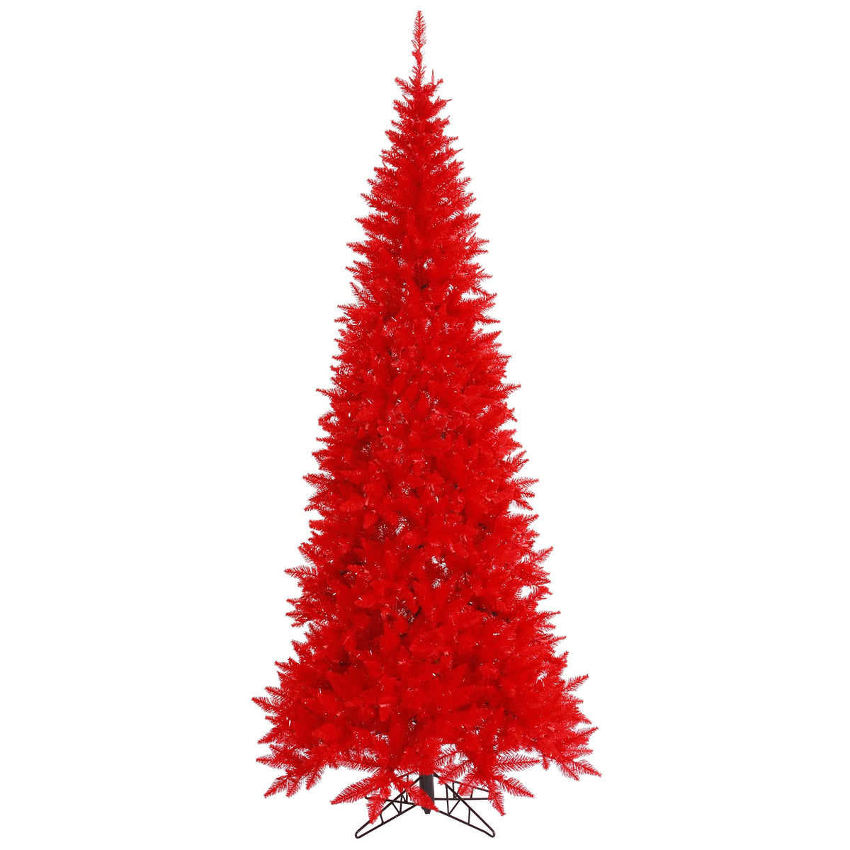 Vickerman 7.5' Red Fir Slim Artificial Christmas Tree, Unlit