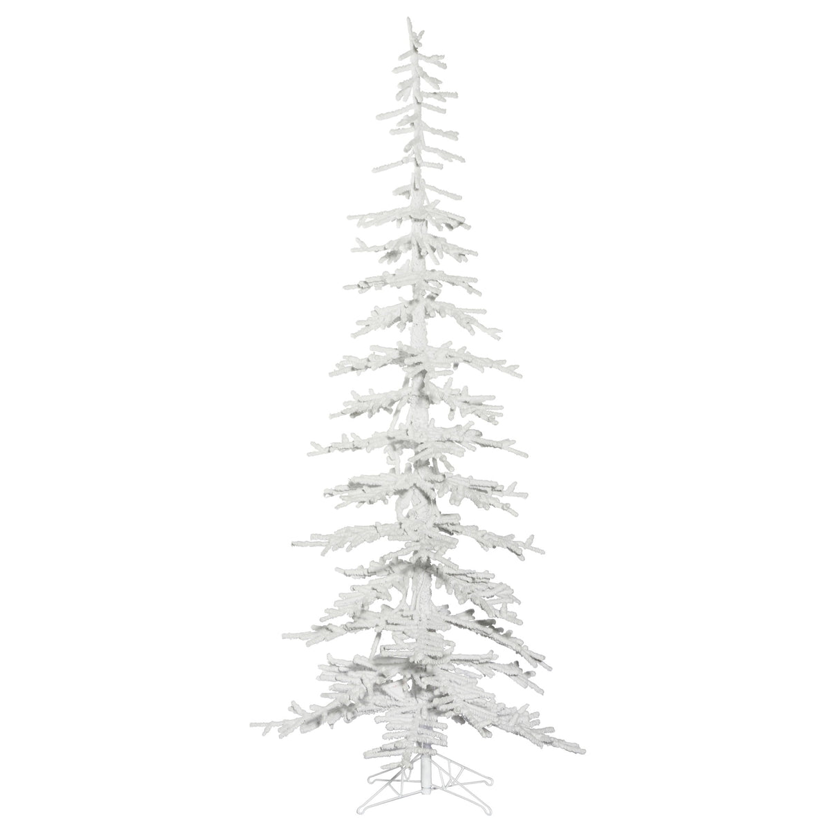 Vickerman 7.5' x 34" Flocked Kuna Pine Artificial Christmas Tree, Unlit