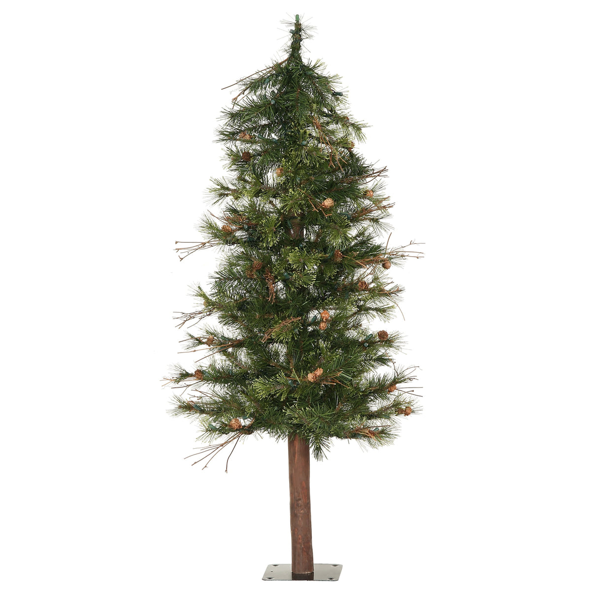 Vickerman Artificial Christmas Tree 5' x 30" Mixed Country Alpine Tree 310 Tips