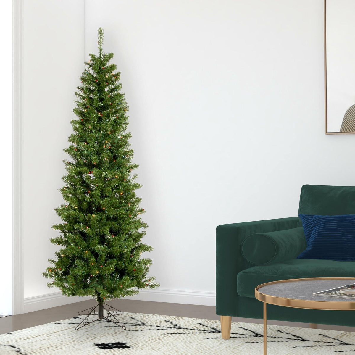 Vickerman 8.5' Salem Pencil Pine Artificial Christmas Tree, Unlit