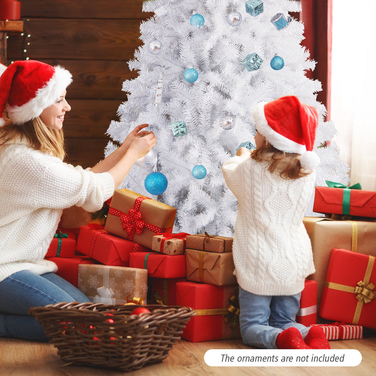 Costway 9Ft Hinged Artificial Christmas Tree Pine Tree 2132 Tips Metal