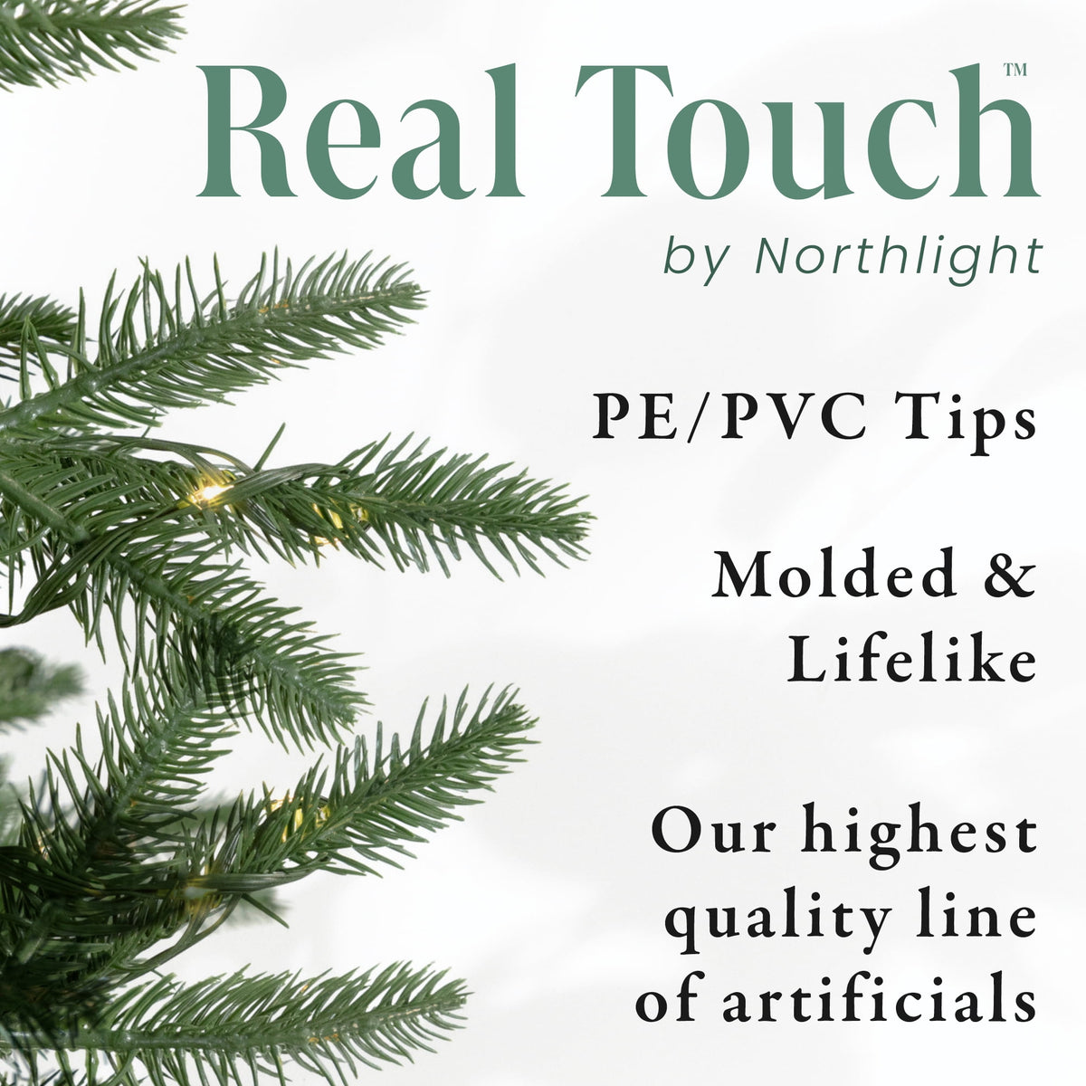 Northlight Real Touch™ Slim Flocked Nordmann Fir Artificial Christmas Tree- 4.5' - Unlit