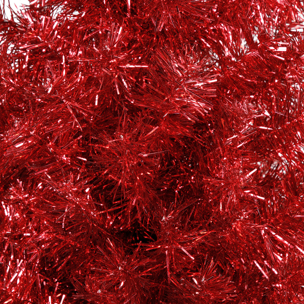 Northlight 6' Unlit Artificial Christmas Tree Pencil Red Tinsel