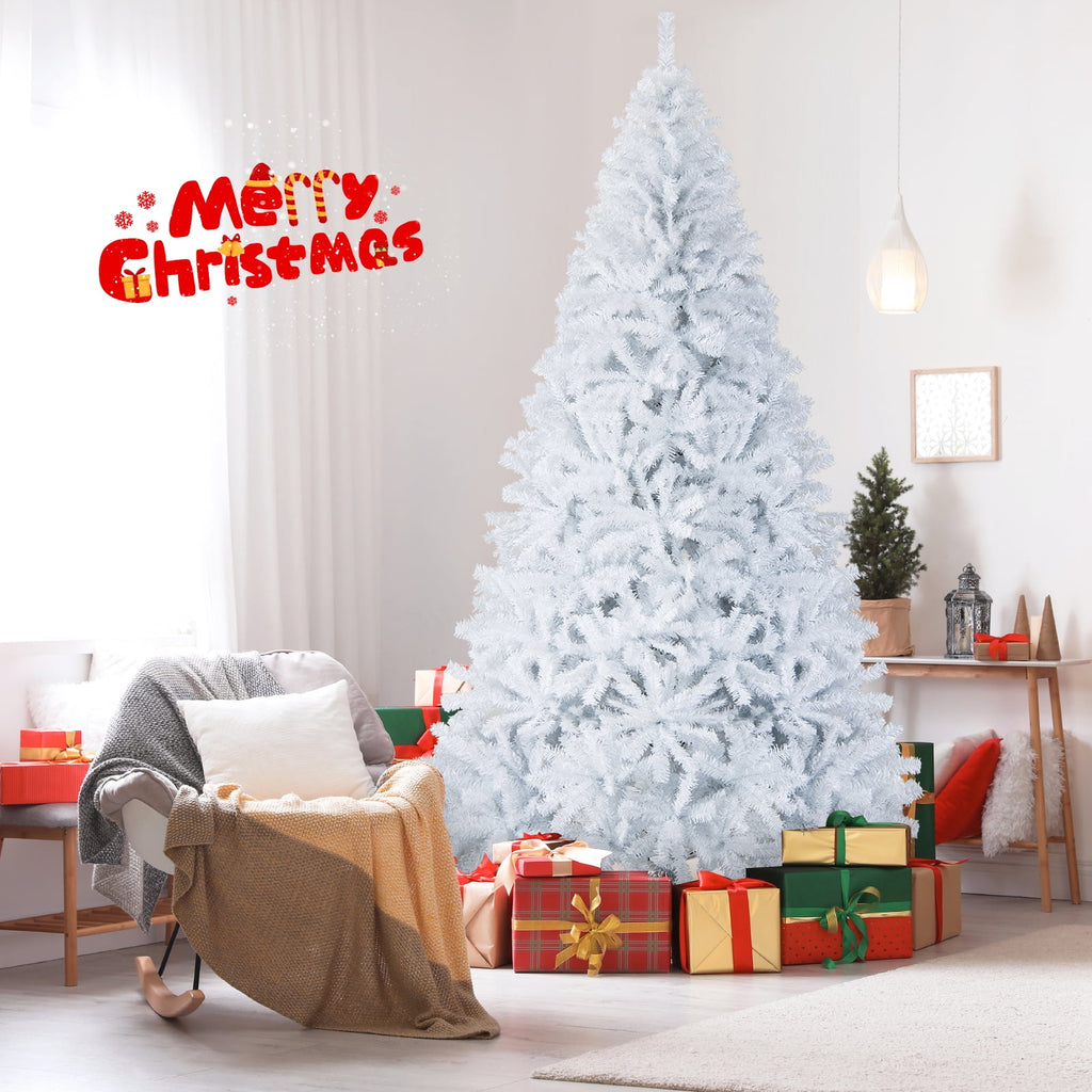 Costway 9Ft Hinged Artificial Christmas Tree Pine Tree 2132 Tips Metal