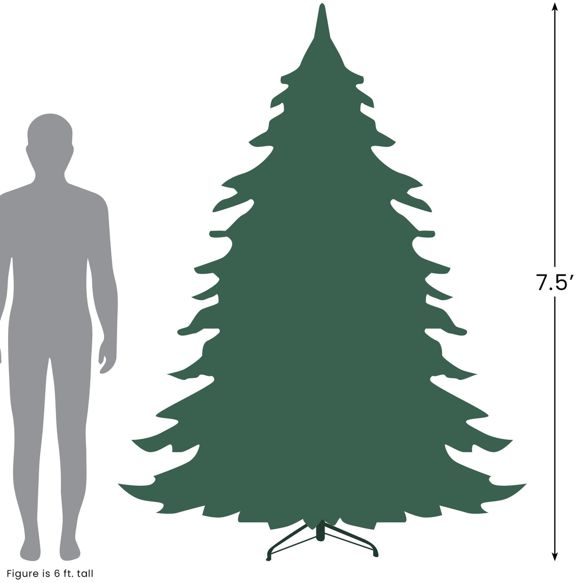 Northlight 7.5' Unlit Artificial Christmas Tree White Glimmer Iridescent Spruce Pencil