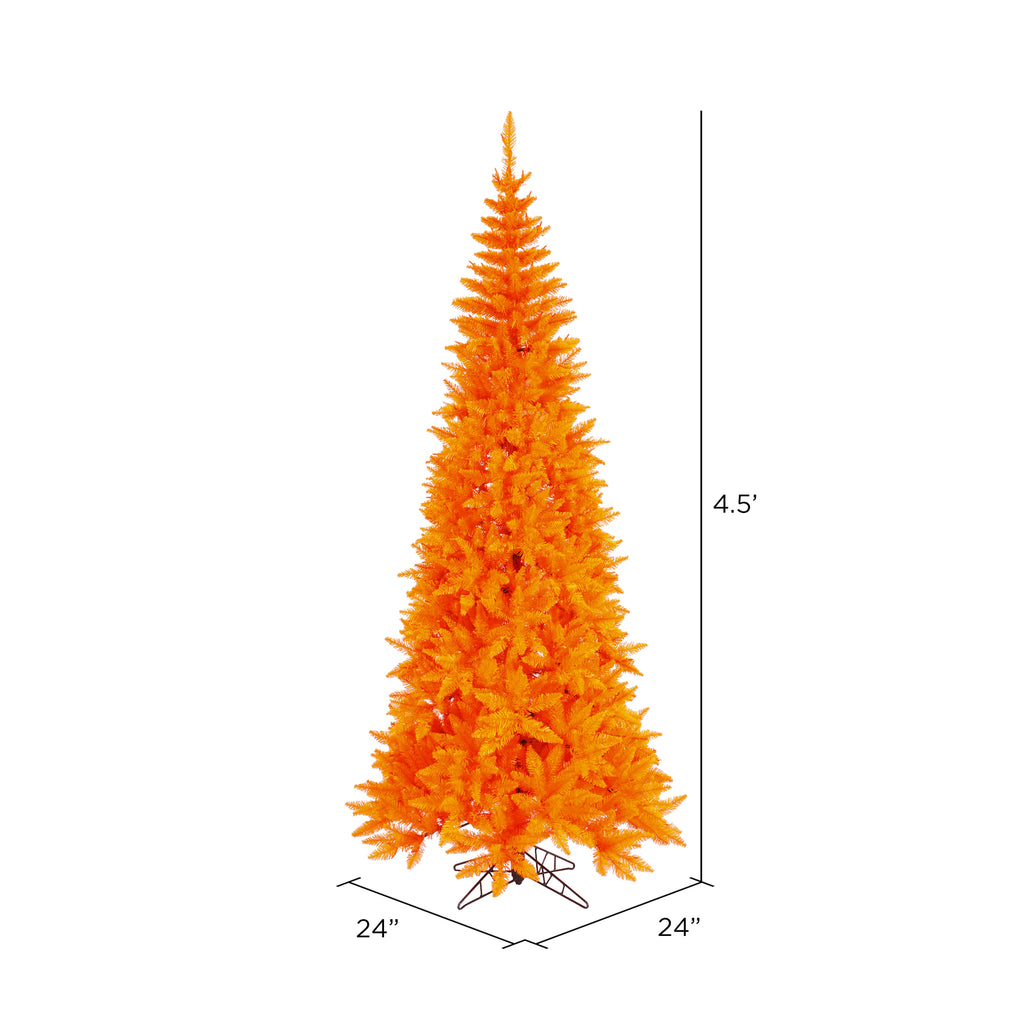 Vickerman 4.5' Orange Fir Slim Artificial Christmas Tree, Unlit