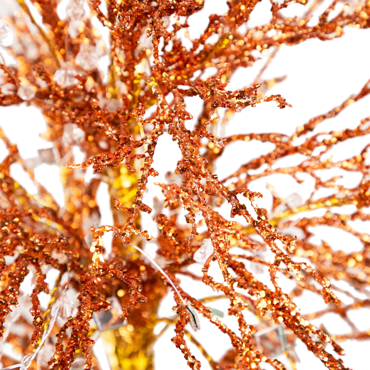 3.8' Potted Crystallized Glitter Full Artificial Christmas Tree - Unlit