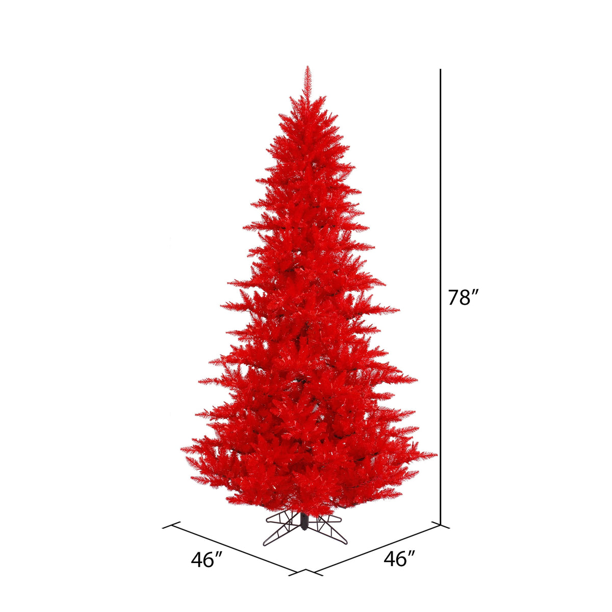 Vickerman 6.5' Red Fir Artificial Christmas Tree, Unlit